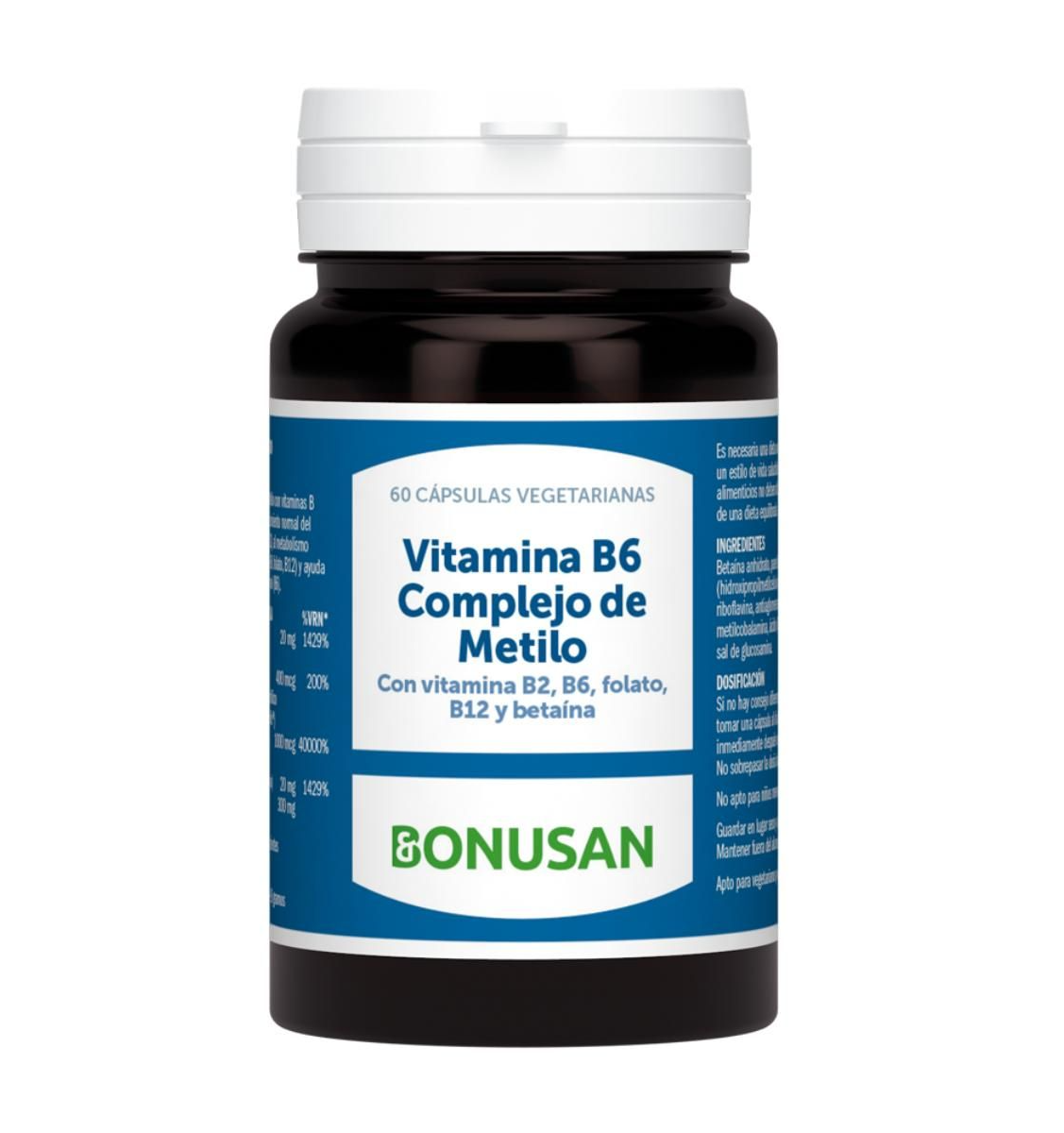 Foto de VITAMINA B6 COMPLEJO DE METILO 60 V CAPS BONUSAN