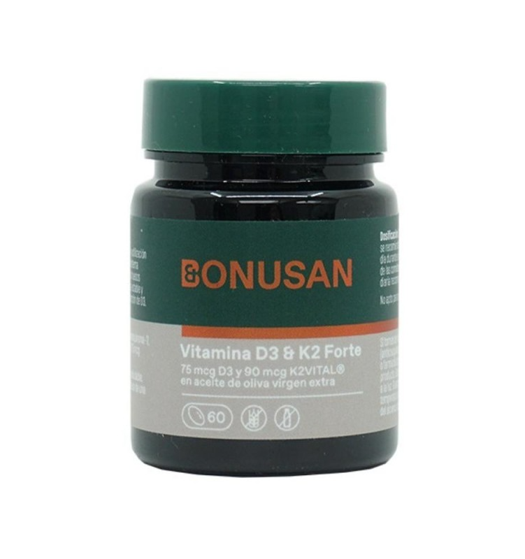 Foto de VITAMINA D3 + K2 60 CAPSULAS BONUSAN