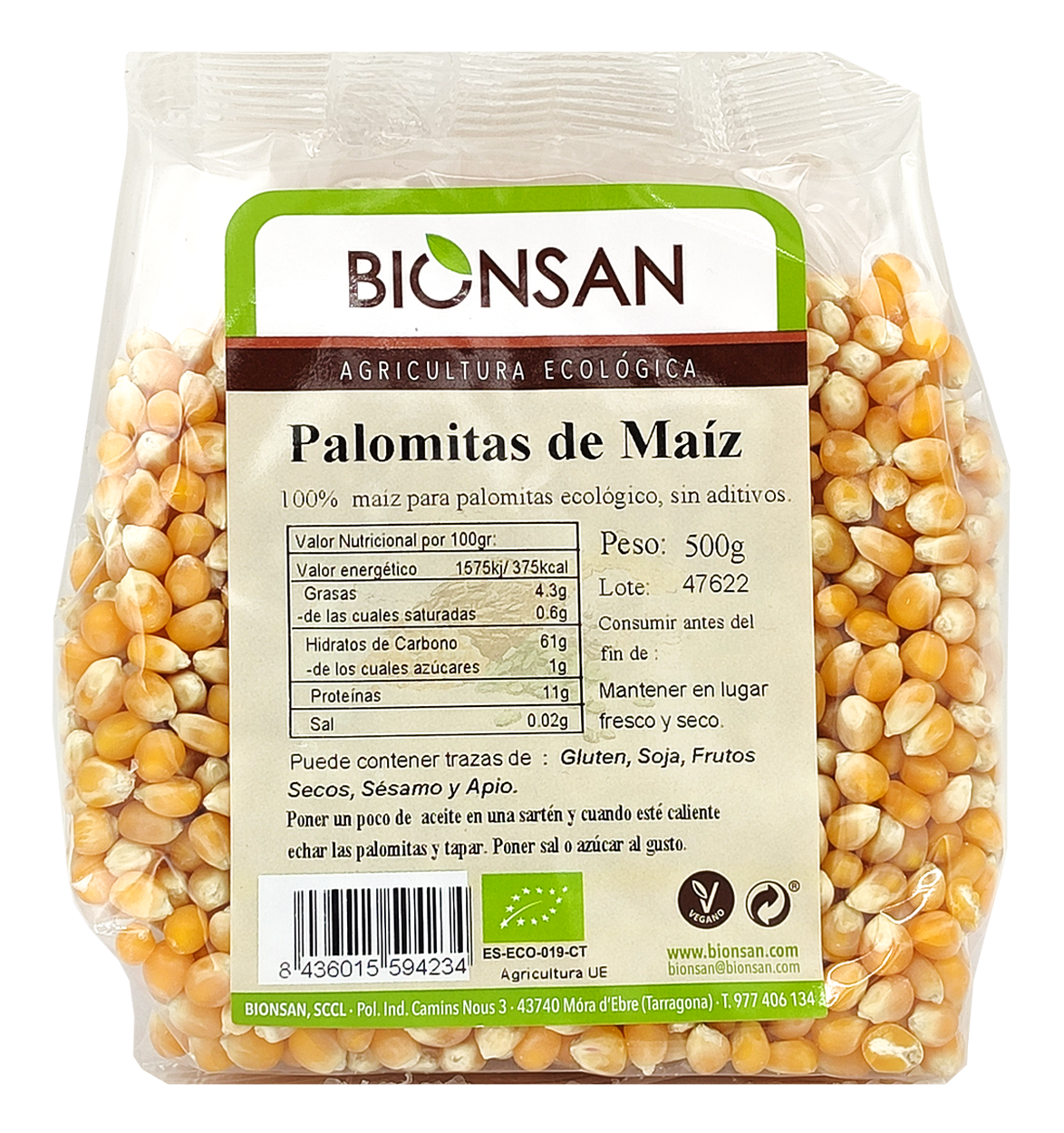 Foto de MAIZ PALOMITAS ECO 500 GR BIONSAN