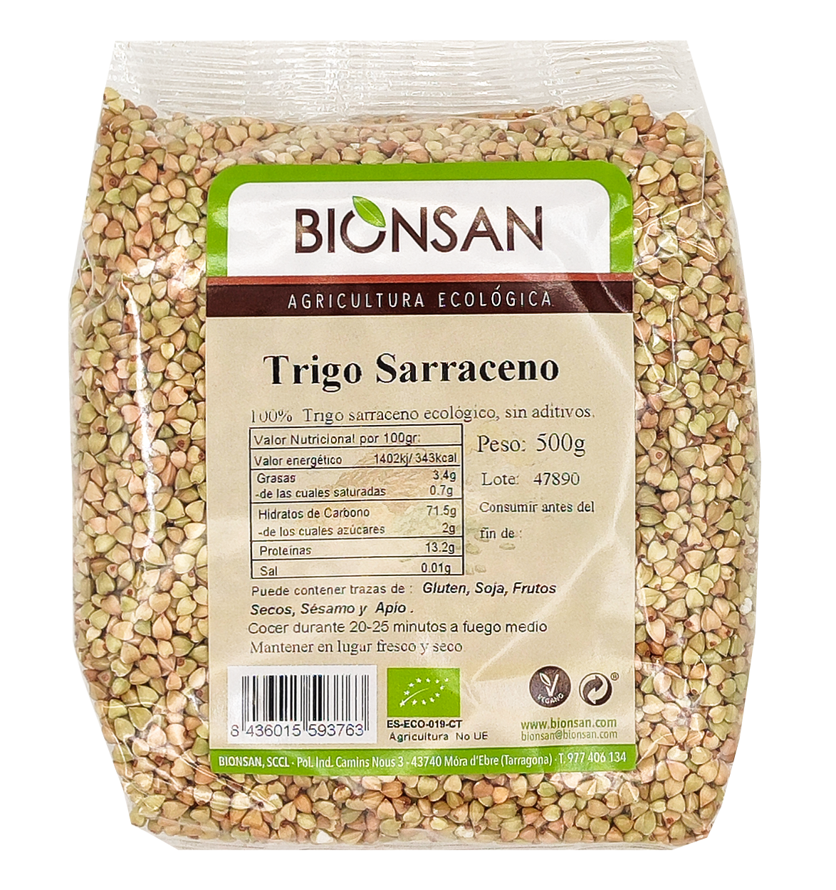 Foto de TRIGO SARRACENO EN GRANO ECO 500 GR BIONSAN