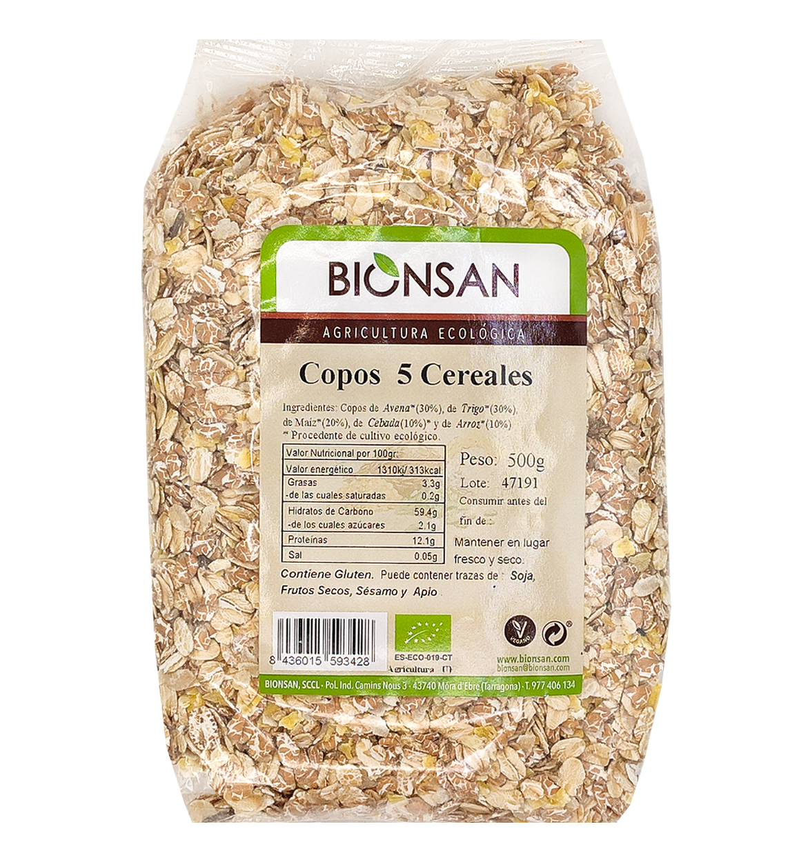 Foto de COPOS 5 CEREALES ECO 500 GR BIONSAN