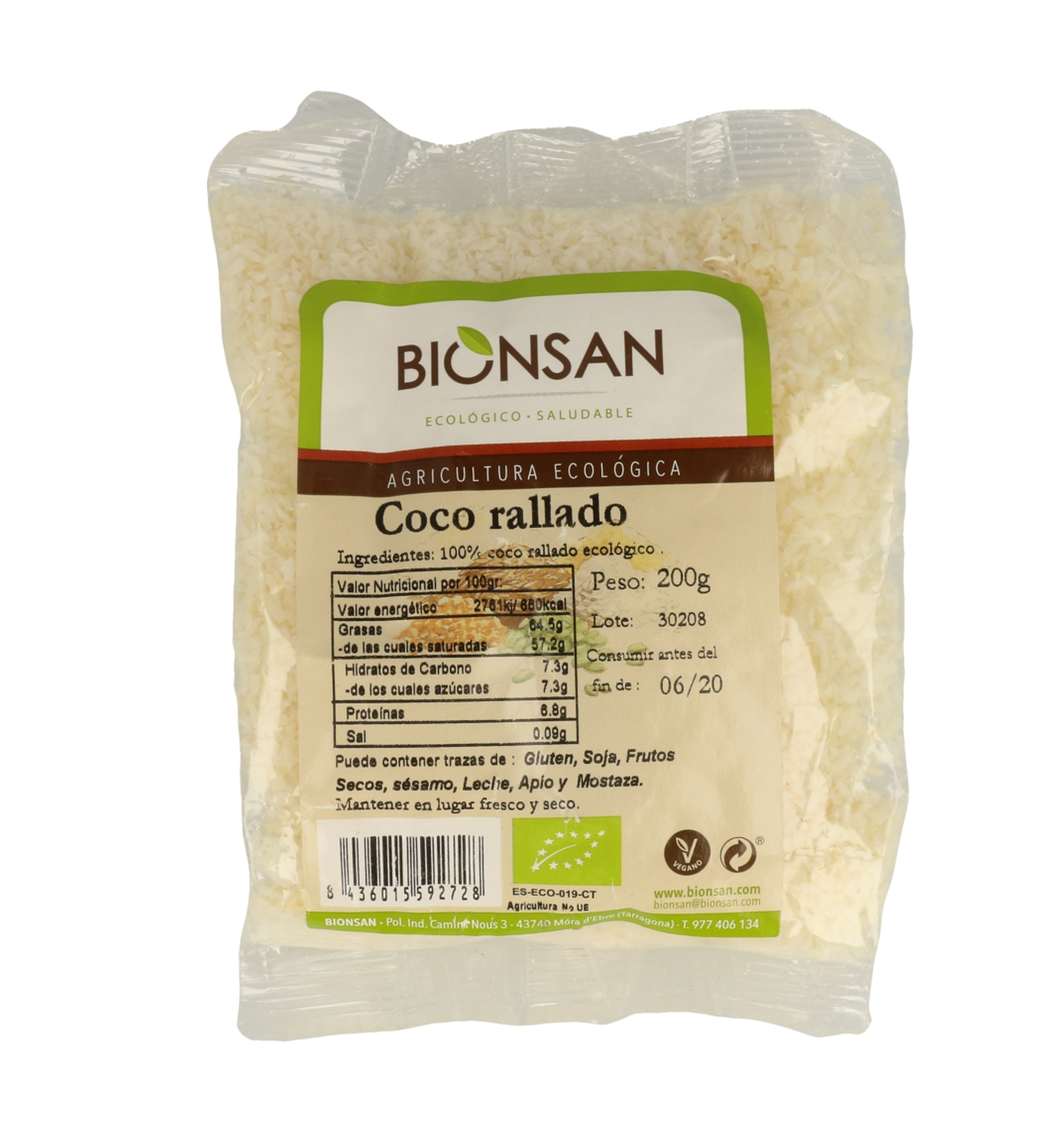 Foto de COCO RALLADO ECO 200 GR BIONSAN