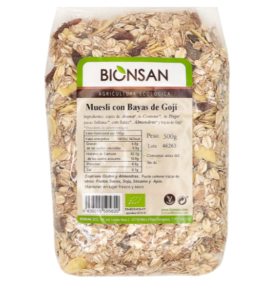 Foto de MUESLI CON BAYAS DE GOJI ECO 500 GR BIONSAN