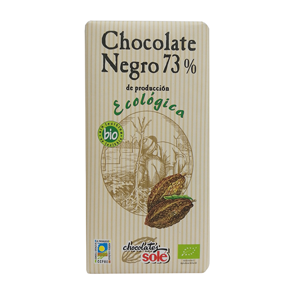 Foto de CHOCOLATE NEGRO 73% CACAO BIO 100 GR SOLE