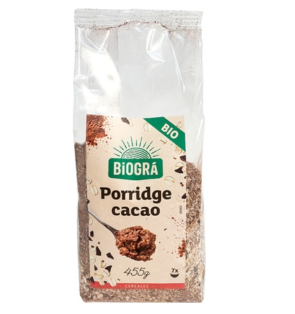 Foto de PORRIDGE DE AVENA CHOCOLATE BIO 455 GR BIOGRA