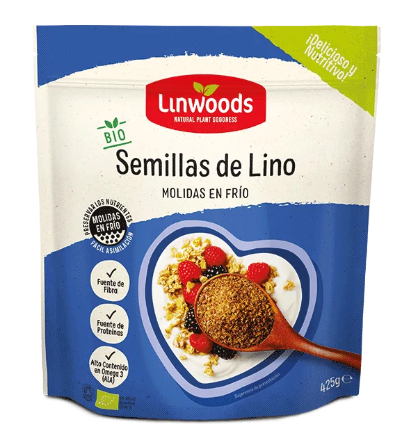 Foto de SEMILLAS DE LINO MOLIDAS 200 GR LINDWOODS