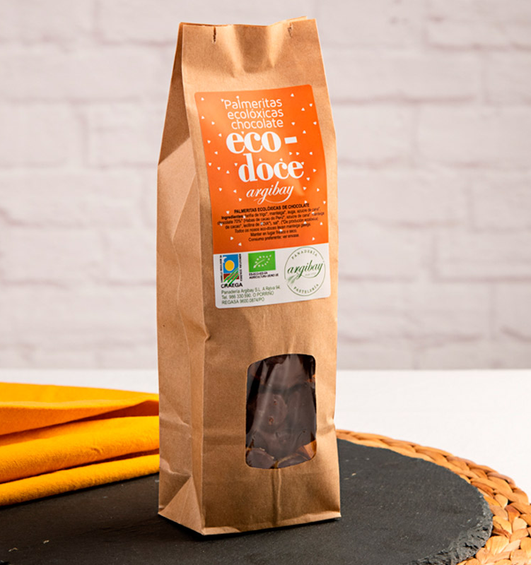 Foto de PALMERITAS CON CHOCOLATE ECO BOLSA 240 GR PANADERIA ARGIBAY