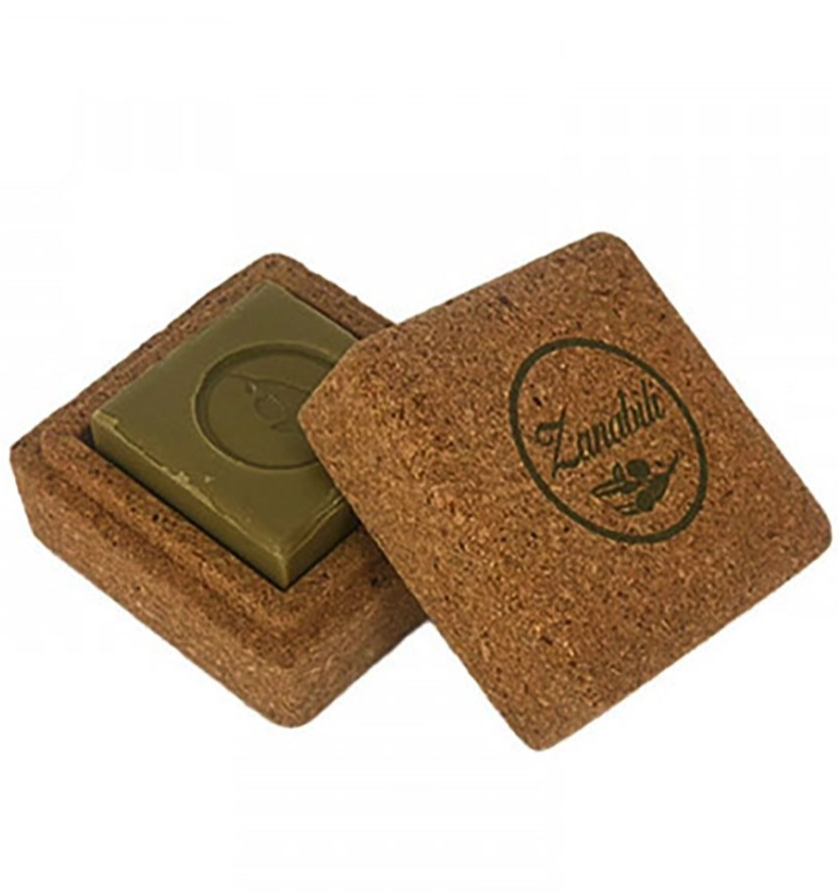 Foto de JABONERA DE CORCHO Y JABON DE ALEPO 50 GR ZANABILI