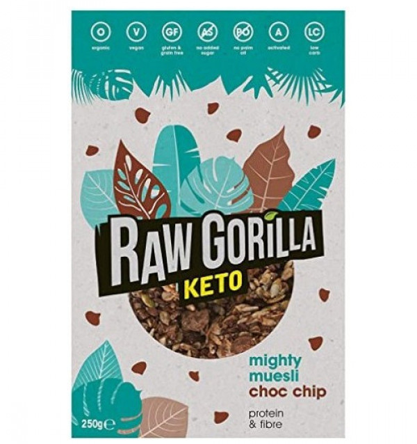 Foto de MUESLI KETO CON CHOCOLATE BIO 250 GR RAW GORILA