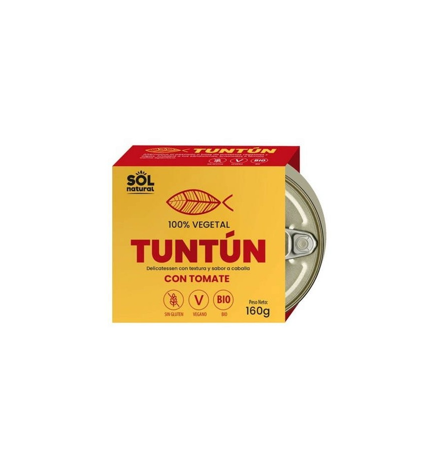 Foto de TUNTUN VEGANO CON TOMATE BIO 160 GR SOL NATURAL