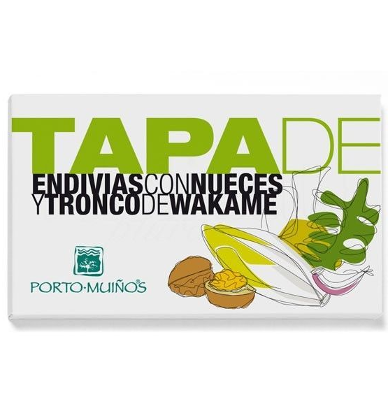 Foto de TAPA DE EN ENDIVIAS CON NUECES Y WAKAME LATA 70 GR PORTO MUIÑOS