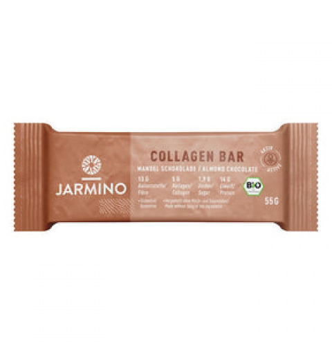 Foto de BARRITA DE COLAGENO ALMENDRA Y CACAO BIO 55 GR JARMINO