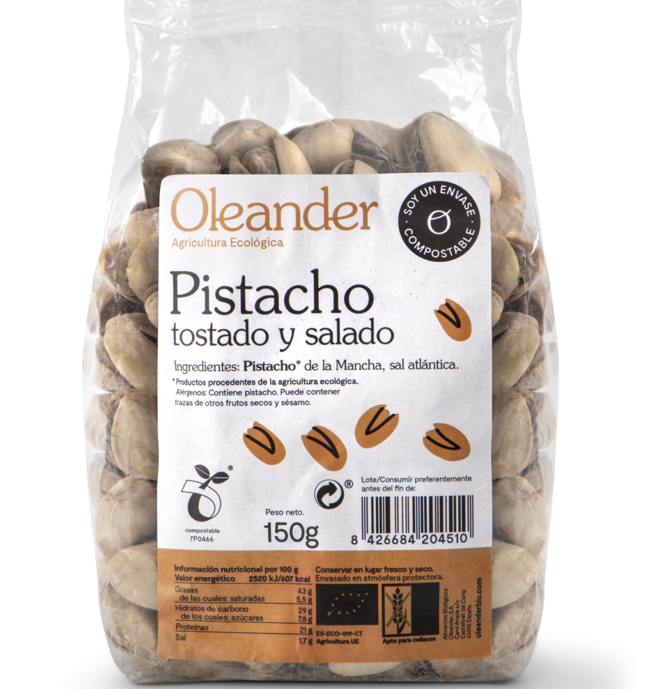 Foto de PISTACHO TOSTADO Y SALADO BIO 150 GR OLEANDER