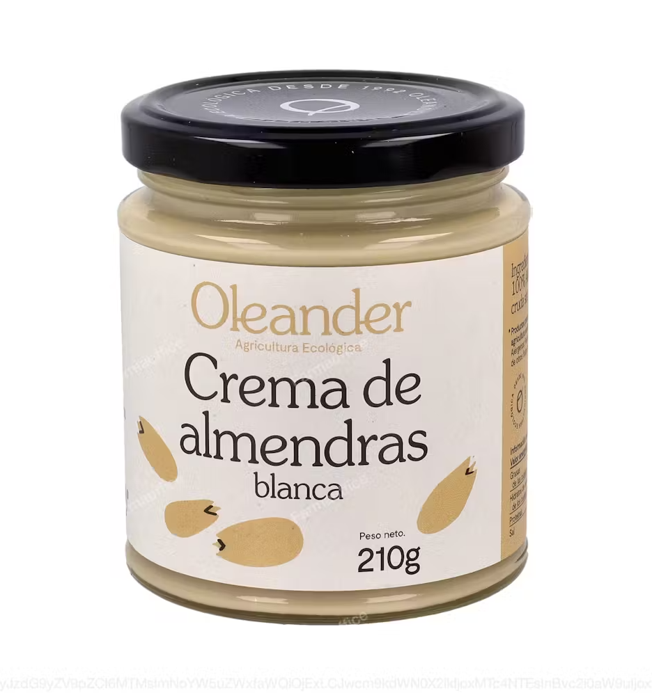 Foto de CREMA DE ALMENDRAS BLANCA SIN GLUTEN BIO 210 GR OLEANDER