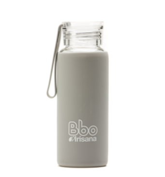 Foto de BOTELLA BBIO BOROSILICATO CON SILICONA GRIS 330 ML IRISANA