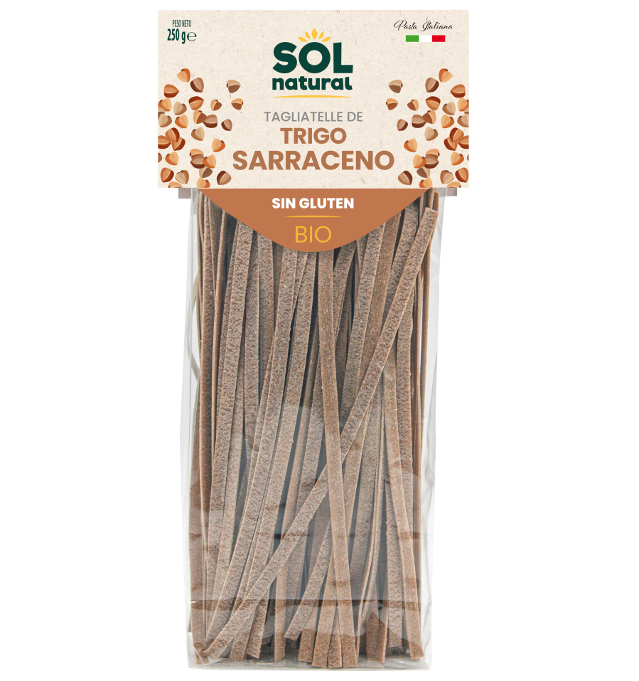 Foto de TAGLIATELLE DE TRIGO SARRACENO S/GLUTEN BIO 250 GR SOL NATURAL