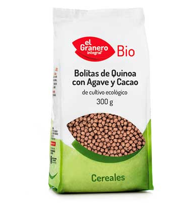 Foto de BOLITAS DE QUINOA C/AGAVE Y CACAO BIO 300 GR EL GRANERO