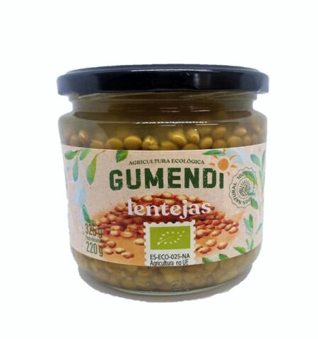 Foto de LENTEJAS COCIDAS BIO 325 GR GUMENDI