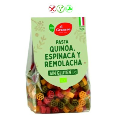 Foto de PASTA TRICOLOR MARGARITAS SIN GLUTEN BIO 250 GR EL GRANERO