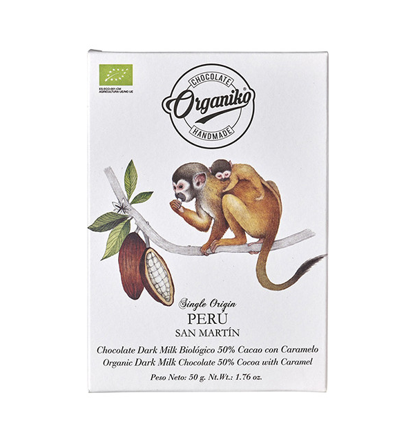 Foto de TABLETA DE CHOCOLATE ORIGEN PERU BIO 50 GR ORGANIKO