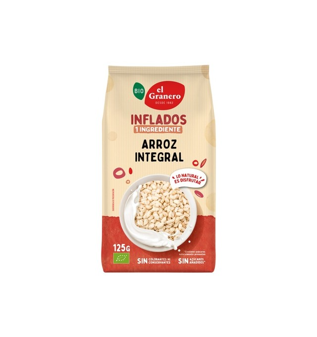 Foto de ARROZ INTEGRAL HINCHADO BIO 125 GR EL GRANERO