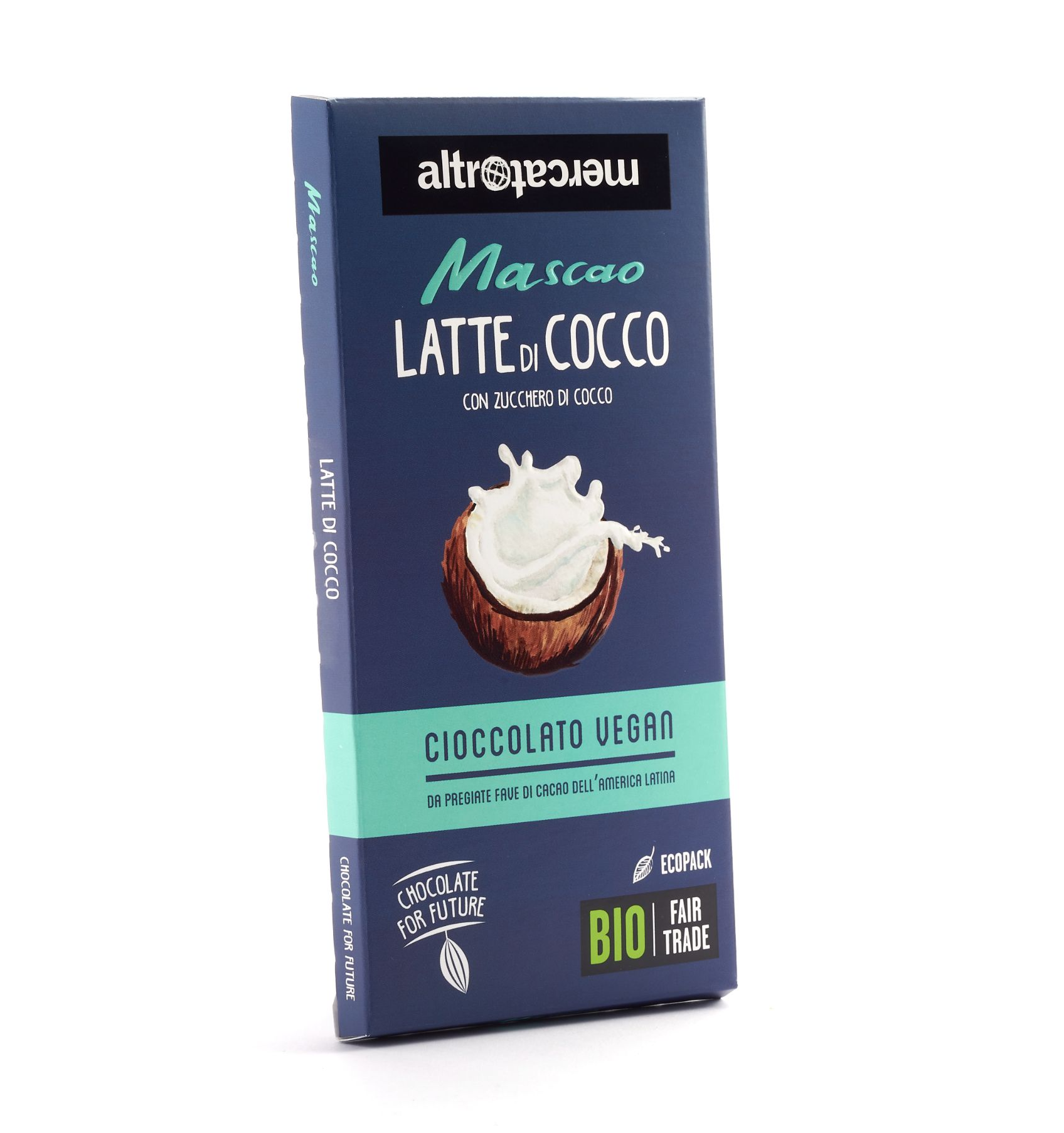 Foto de CHOCOLATE MASCAO VEGANO CON LECHE DE COCO BIO 80 GR ALTROMERCATO