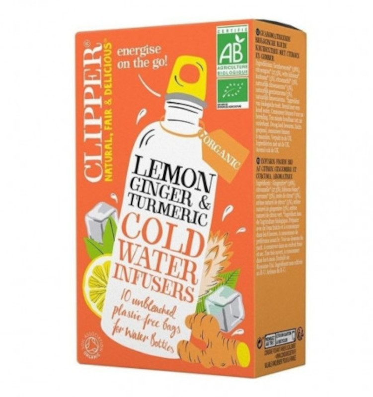 Foto de INFUSION FRIA CON LIMON JENGIBRE Y CURCUMA BIO 10 BOLSAS CUPPER