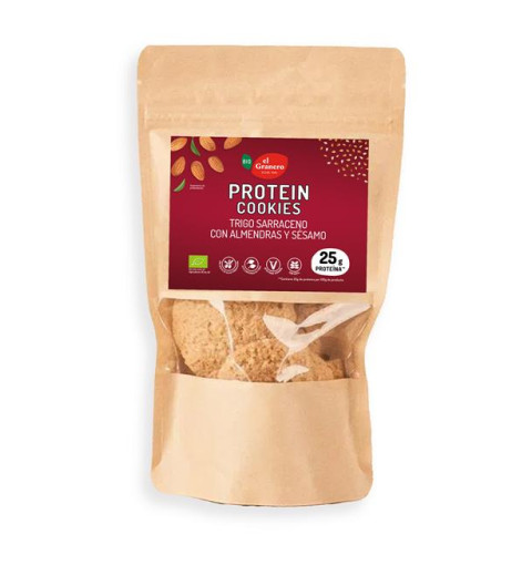 Foto de GALLETAS MINI PROTEINA ALMENDRA Y SESAMO BIO 130 GR EL GRANERO