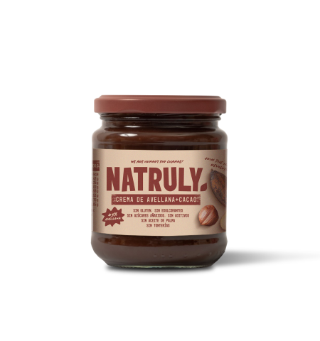 Foto de CREMA DE AVELLANAS Y CACAO SIN AZUCAR BIO 285 GR NATRULY