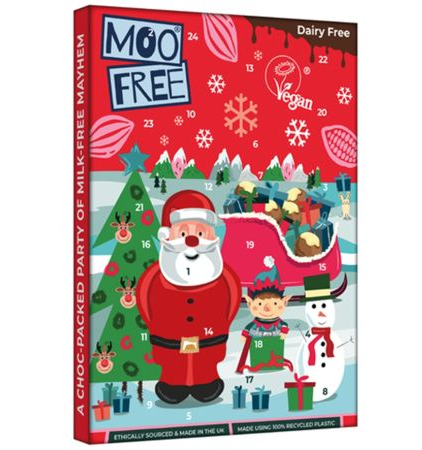 Foto de CALENDARIO DE ADVIENTO DE CHOCOLATE VEGANO SIN GLUTEN 70 GR MOO FREE
