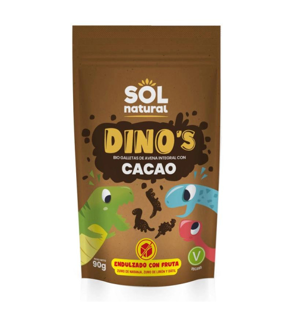 Foto de GALLETAS DE AVENA Y CACAO REPTILS BIO 90 GR SOL NATURAL
