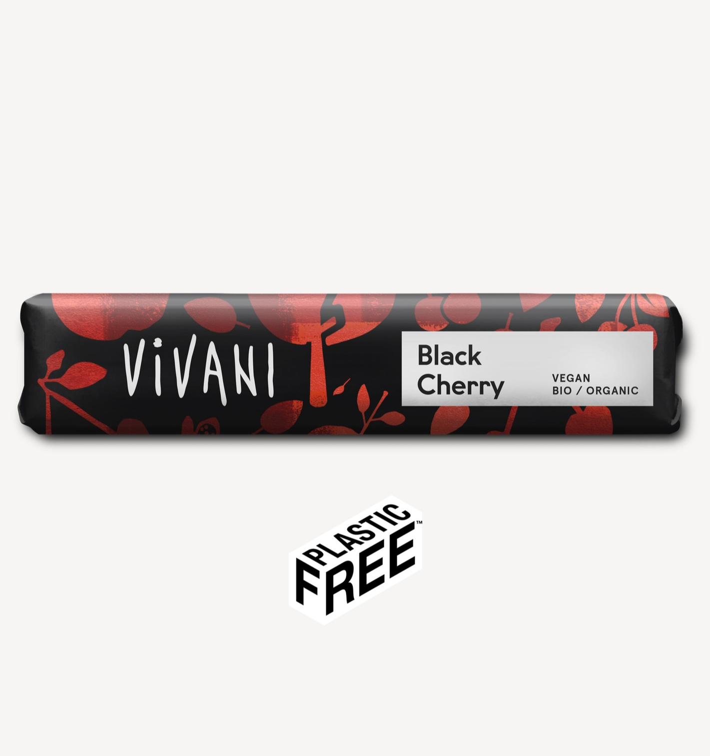 Foto de BARRITA DE CHOCOLATE NEGRO CON CEREZA ACIDA BIO35 GR VIVANI