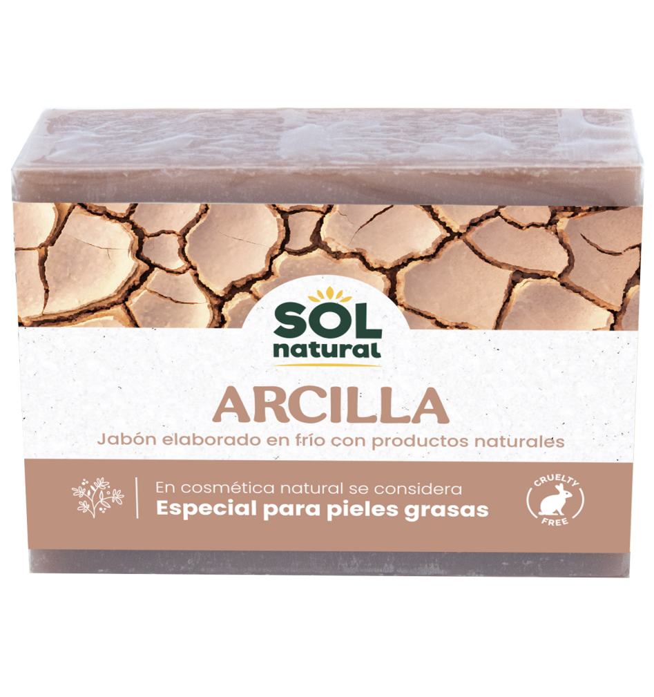 Foto de JABON DE ARCILLA VEGANO 100 GR SOL NATURAL