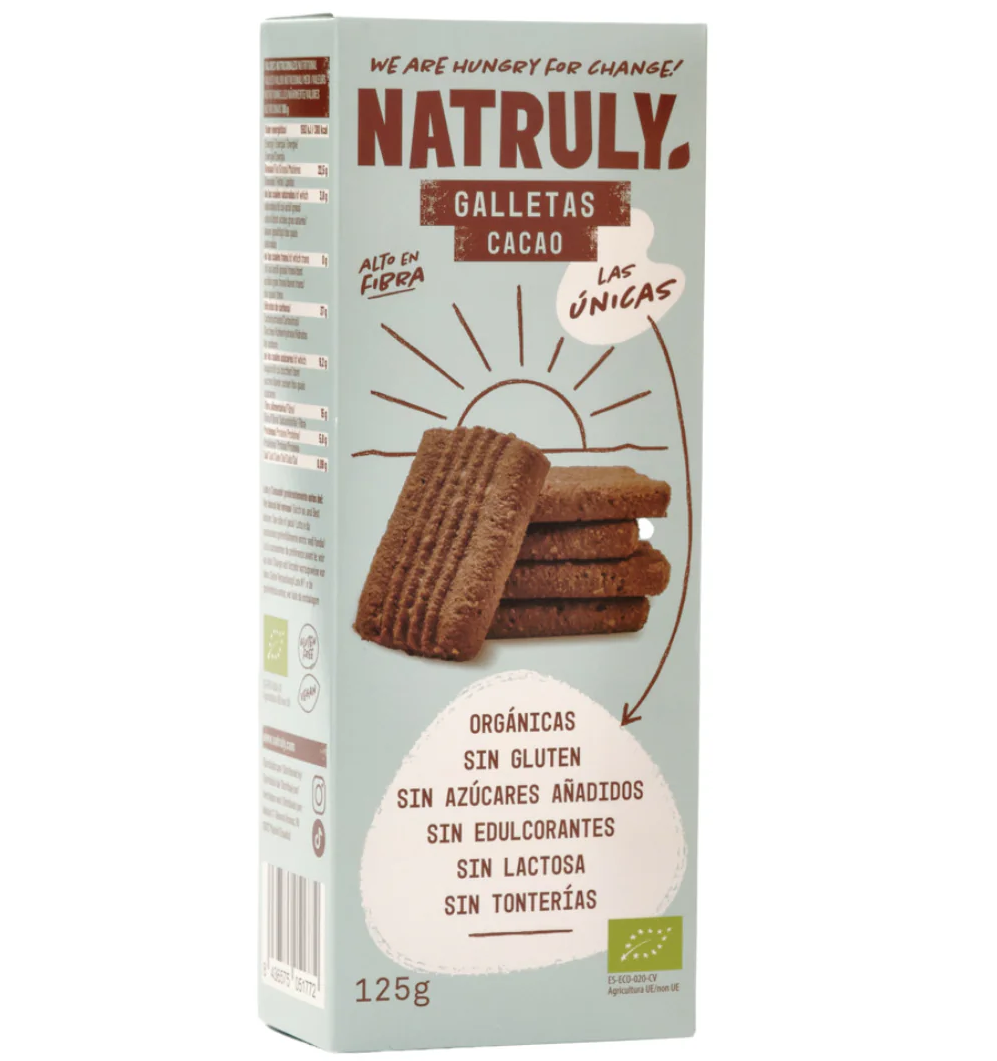 Foto de GALLETAS DE CACAO SIN GLUTEN BIO 125 GR NATRULY