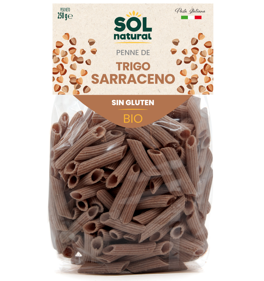 Foto de PENNE DE TRIGO SARRACENO SIN GLUTEN BIO 250 GR SOL NATURAL