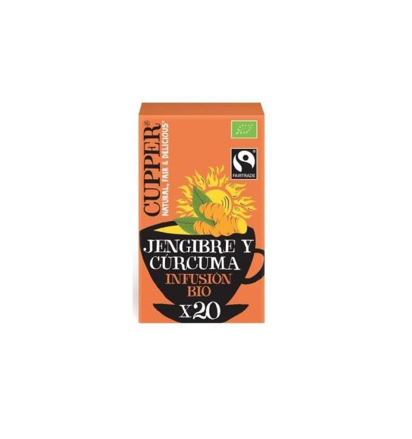 Foto de INFUSION DE JENGIBRE Y CURCUMA BIO 20 BOLSITAS CUPPER