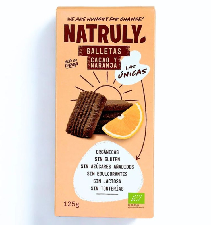 Foto de GALLETAS DE CACAO Y NARANJA BIO 125 MG NATRULY